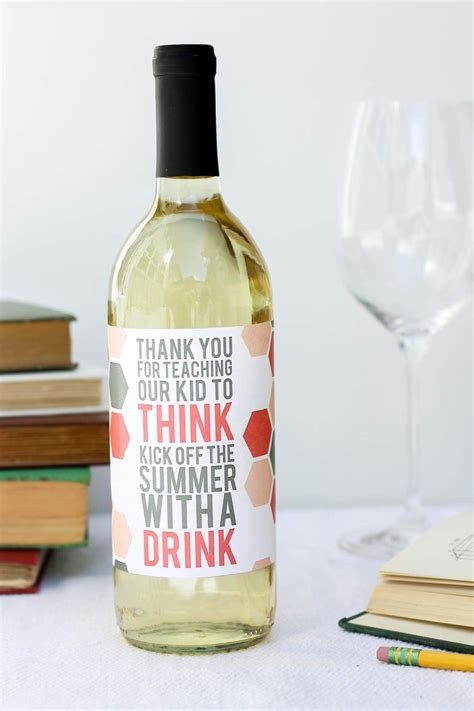 Free Printable Wine Tags For Teachers